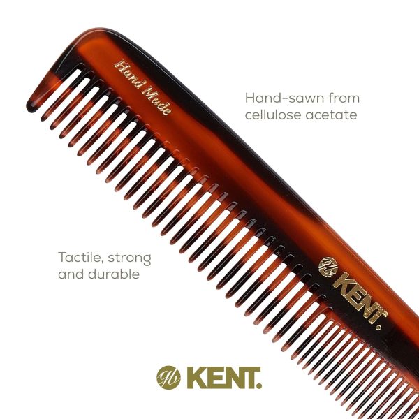 Kent 9T Tortoiseshell Fine Tooth and Wide Tooth Comb Detangler Hair Combs - - Image 5