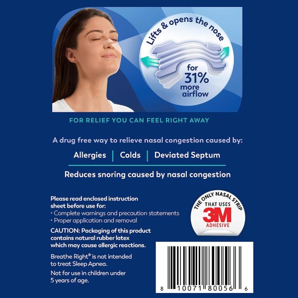 Breathe Right Nasal Strips | Extra Strength | Clear | For Sensitive Skin I - Image 6