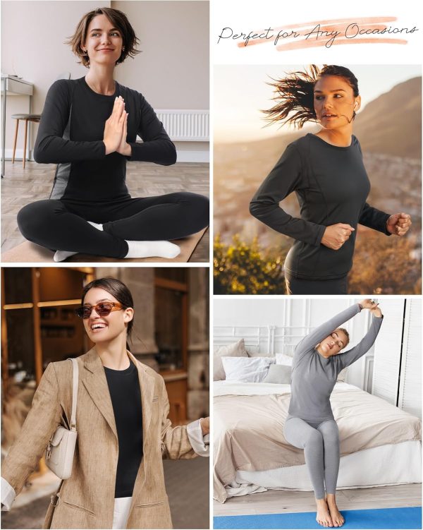 Thermal Underwear for Women Sets - Ultra-Soft Fleece Lined Long Johns Cold - Image 5