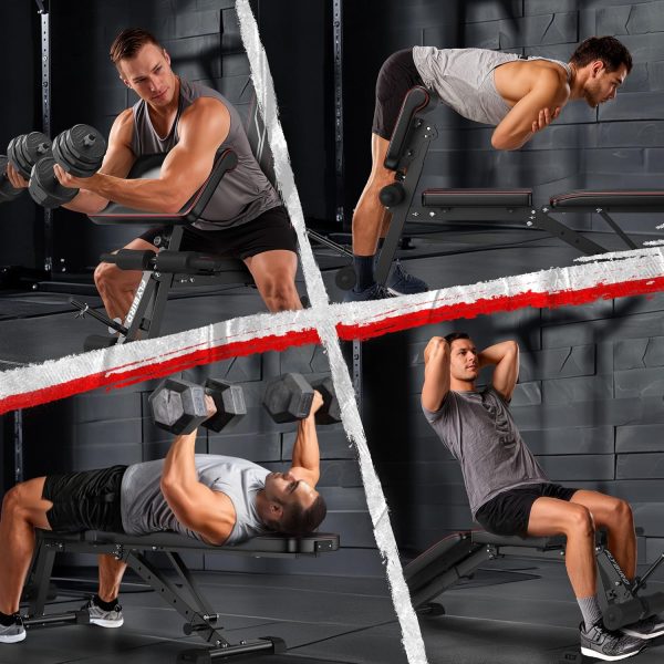 FLYBIRD Adjustable Weight Bench with Leg Extension and Curl Machine, - Image 7