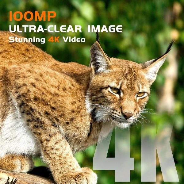VOOPEAK Solar Trail Camera - 100MP 4K Native 30FPS, WiFi Bluetooth Game - Image 3