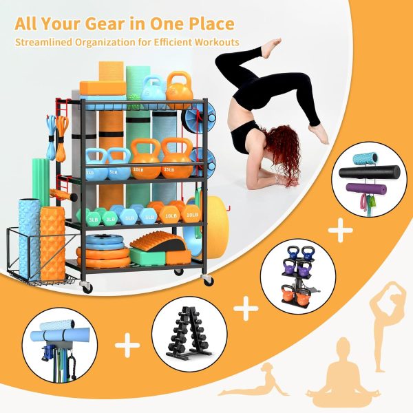 Dumbbell Rack, Weight Rack for Home Gym, 4-Tier 620LBS Metal Home Gym - Image 3