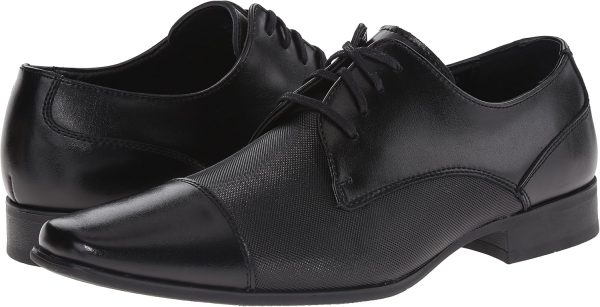 Calvin Klein Men's Bram Oxford, Black Diamond Leather - Image 7