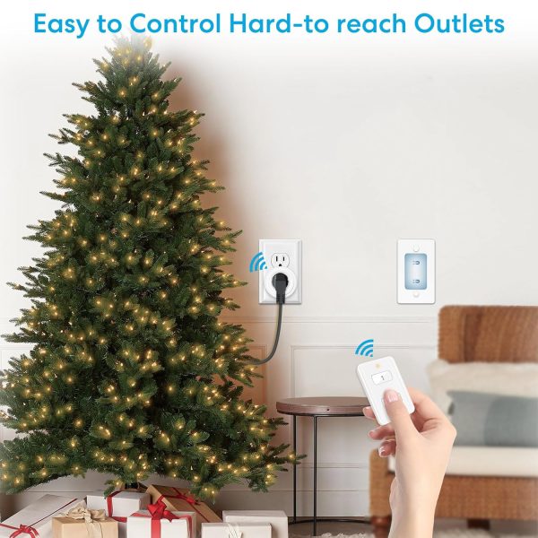 LoraTap Mini Wireless Remote Control Outlet Plug Adapter (2 Pack) with - Image 2
