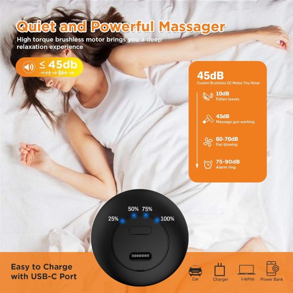 Mini Massage Gun, Powerful Fascial Gun Portable Deep Tissue Percussion - Image 6