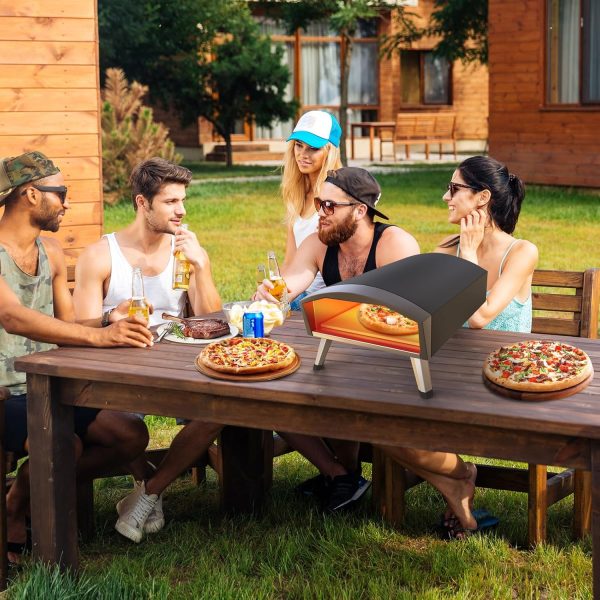 Uniflasy 12" Portable Propane Gas Pizza Oven - 3-Layer Design for Superior - Image 7