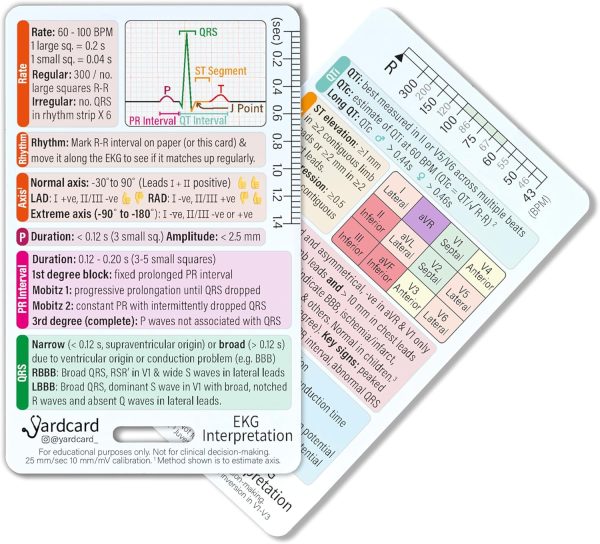 Badge Card Set: Includes Lab Ranges, EKG Interpretation, Glasgow Scale, - Image 4