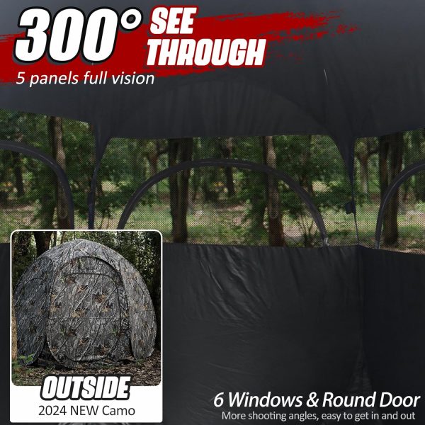 Hunting Blind 1-3 Person See Through Quick Set Pop up Ground Blinds for - Image 2