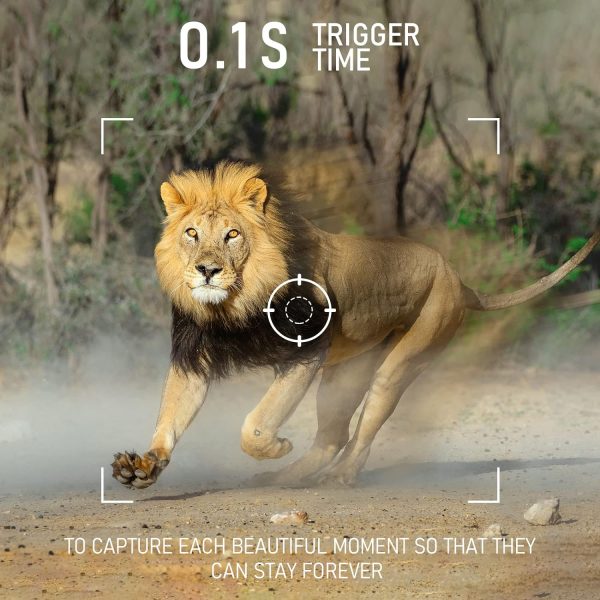 Vikeri 4K 32MP Trail Camera, Game Camera with Night Vision 0.1s Trigger - Image 2