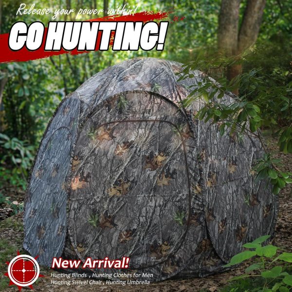 Hunting Blind 1-3 Person See Through Quick Set Pop up Ground Blinds for - Image 5