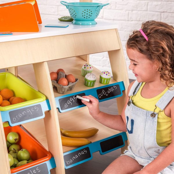 KidKraft Colorful Wooden Grocery Store Marketplace Toy - Multi Colored, - Image 4