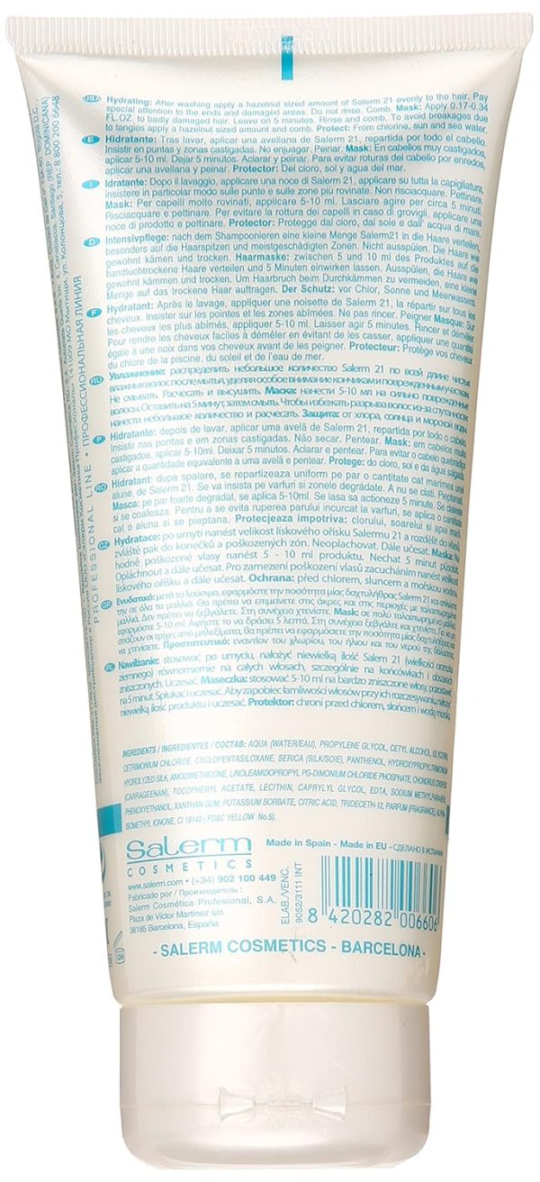 Salerm Cosmetics 21 B5 Silk Protein Leave-in Conditioner, 6.9 Ounce - Image 2