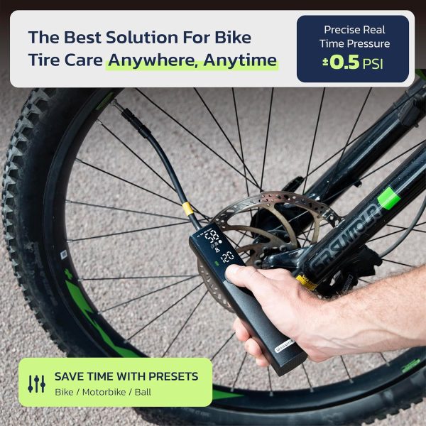 Woowind BP188 Bike Pump, The Pro Electric Bicycle Pump Tire Inflator - Image 2