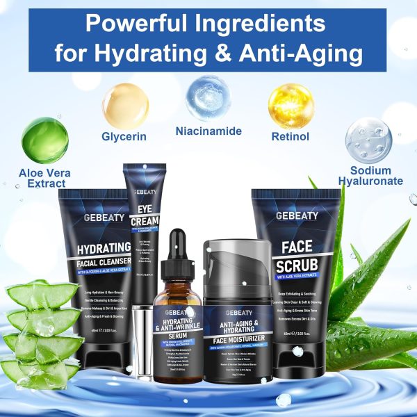 Mens Skin Care Kit,Deep Hydrate,Moisturize,Anti Aging Men's Skin Care Set - Image 3
