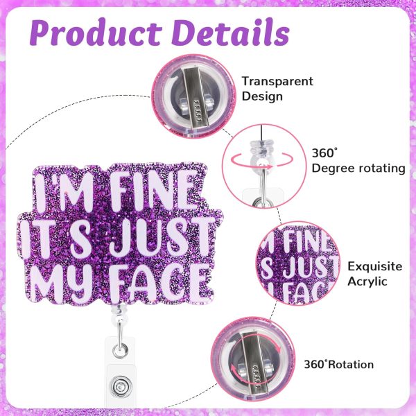 8 PCS Badge Reel Retractable ID Badge Holders Funny Nurse Badge Reel Cute - Image 4