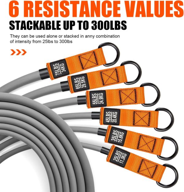 Resistance Bands, Heavy Exercise Bands with Handles, Fitness Bands for - Image 8