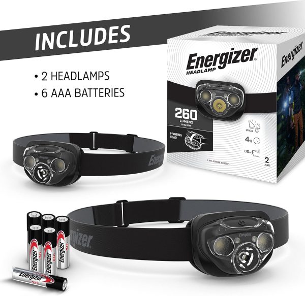 Energizer LED Headlamp PRO (2-Pack), IPX4 Water Resistant Headlamps, - Image 7