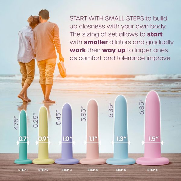 Luna Silicone Dilators for Pelvic Floor Strengthening - 6 Different Sizes - - Image 2