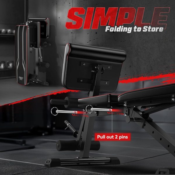 FLYBIRD Adjustable Weight Bench with Leg Extension and Curl Machine, - Image 6