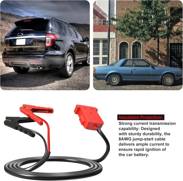 Jumper Cables for Milwaukee, Heavy Duty Booster Cables with Adapter for - Image 7