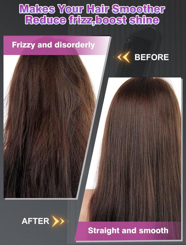 Hair Straightener Brush with Negative Ion,3 IN1 Hair Straightening Brush - Image 8