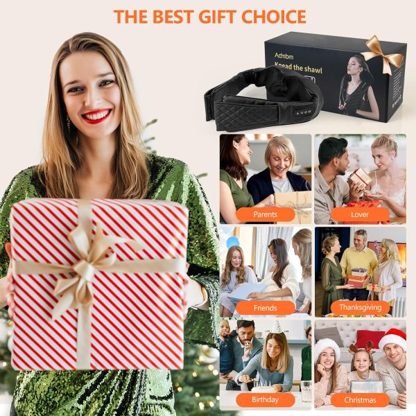 Rechargeable Neck Massager with Heat - Shiatsu Back and Neck Massager, - Image 9