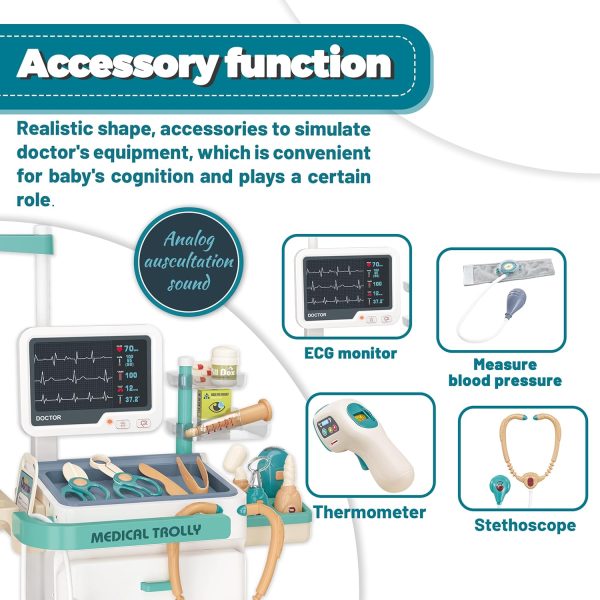 Deluxe Doctor Kit for Toddlers, Pretend Medical Station Set for Boys & - Image 3