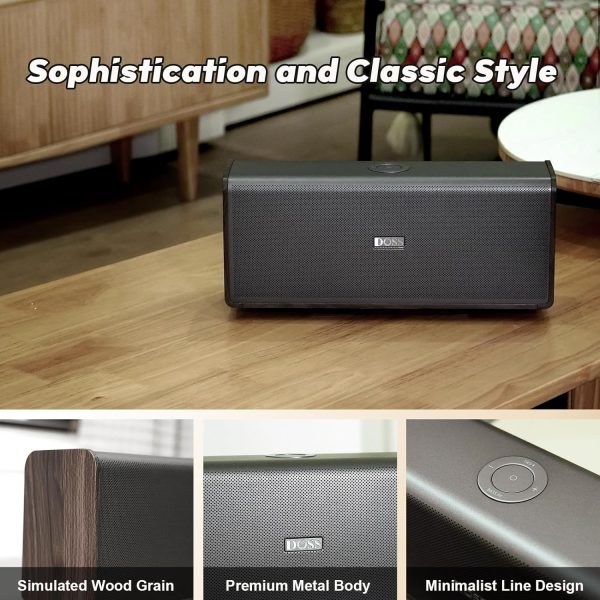 DOSS SoundBox Ultra Bluetooth Speaker with 2.1 Sound Channel Audio, 80W - Image 8