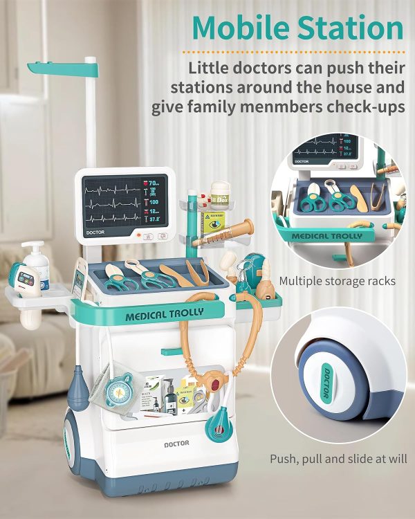 Doctor Kit for Kids, Pretend Medical Station Set for Boys & Girls,Pretend - Image 4