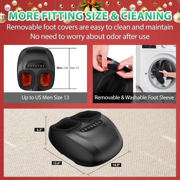 Foot Massager Machine with Heat, FSA & HSA Eligible, Shiatsu Deep Kneading - Image 8