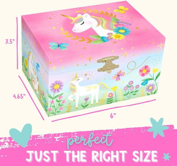 Floral Unicorn Jewelry Box - Unicorn Toys for Girls Age 4-6 - Kids Jewelry - Image 8