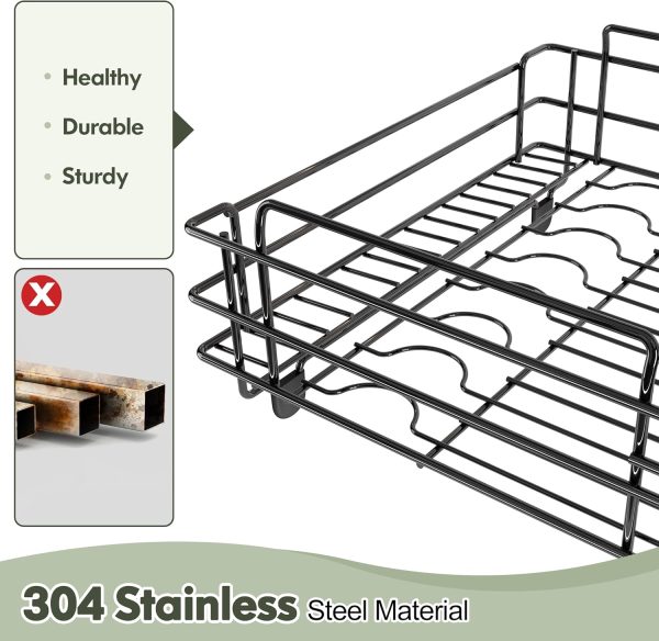 MAJALiS Dish Drying Rack for Kitchen Counter, Stainless Steel Large Dish - Image 3
