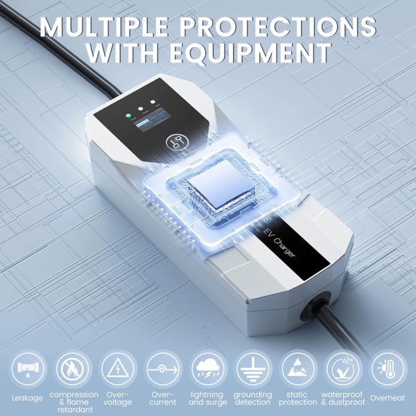 EV101 Portable EV Charger Level 1+2, 8/10/13/16 Amp Adjustable Electric Car - Image 4