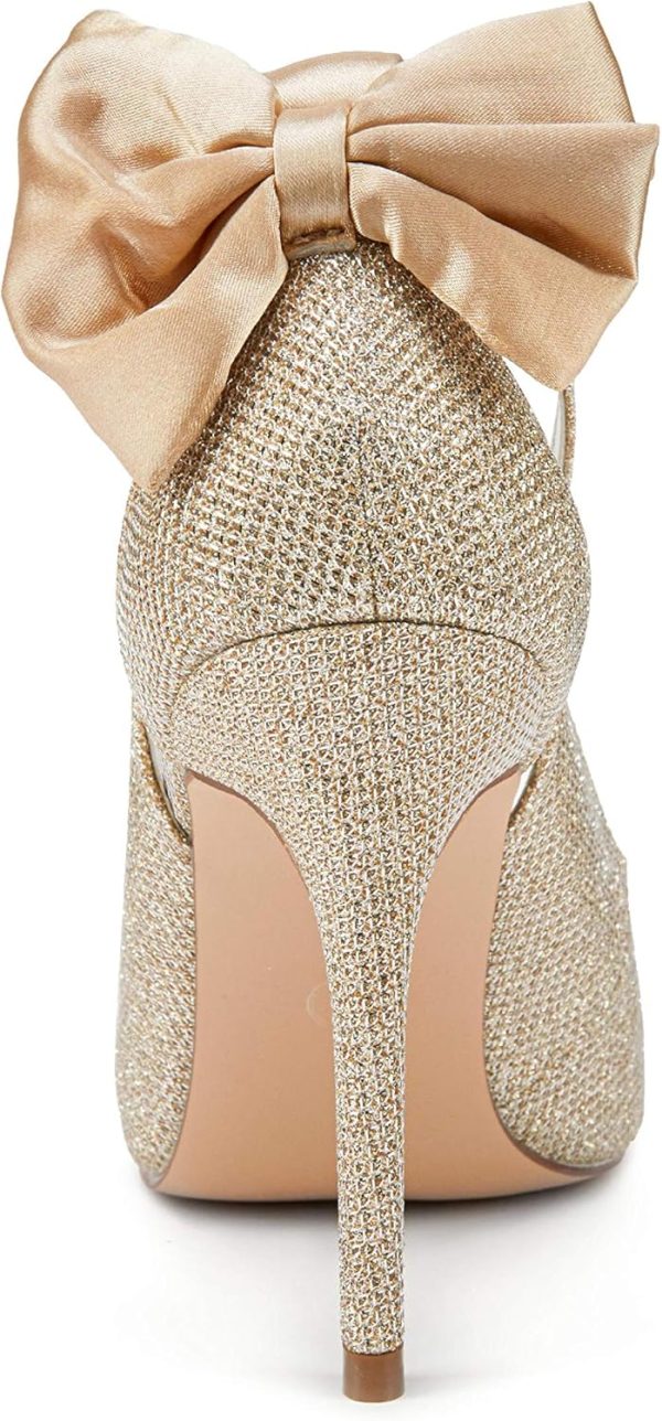 Fashare Womens High Heels Bow Tie Back Sexy Stiletto Ankle Strap Wedding - Image 4