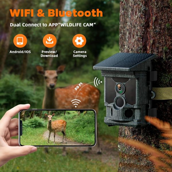 VOOPEAK Solar Trail Camera - 100MP 4K Native 30FPS, WiFi Bluetooth Game - Image 4
