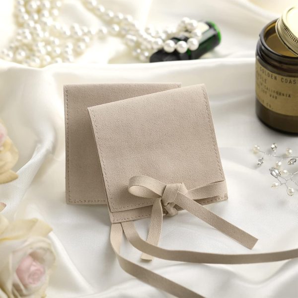 40 Pcs Microfiber Jewelry Pouch 8x8 cm Jewelry Packaging Bag Luxury Small - Image 5
