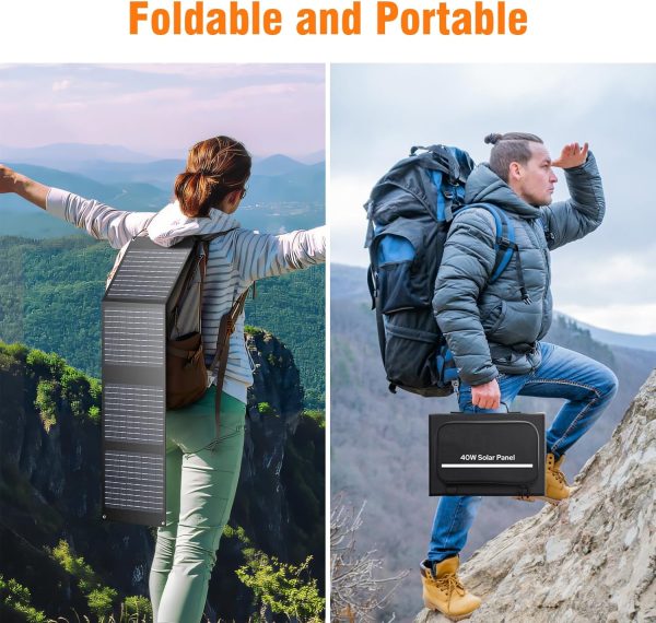 Portable Solar Panel Charger 40W Foldable Solar Panel for Portable Power - Image 2