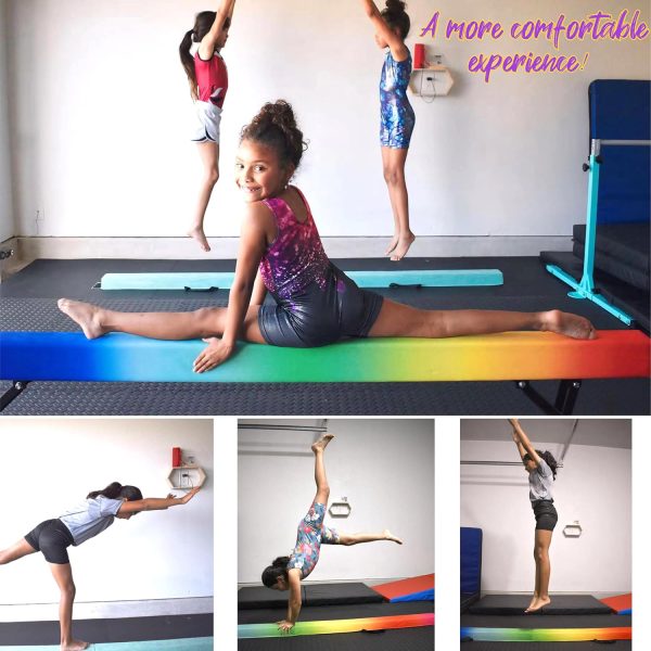 PreGymnastic 6FT/8FT/9.5FT Folding Balance Beam for Kids 3-12,Foldable - Image 2