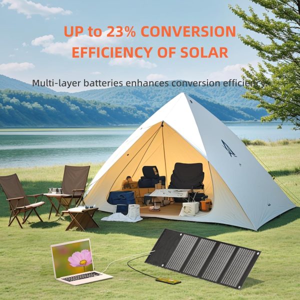 30W Solar Charger, Portable SunPower Solar Panels for Camping Essentials & - Image 2