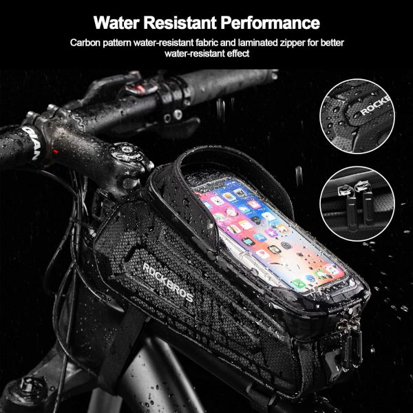 ROCKBROS Bike Bag Phone Mount Bag Bicycle Accessories Pouch, EVA Waterproof - Image 5