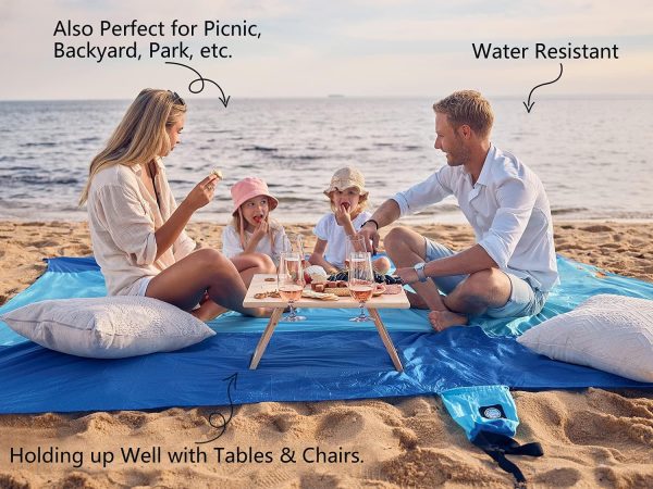 WEKAPO Beach Blanket Sandproof, Extra Large Beach Mat, Big & Compact Sand - Image 4