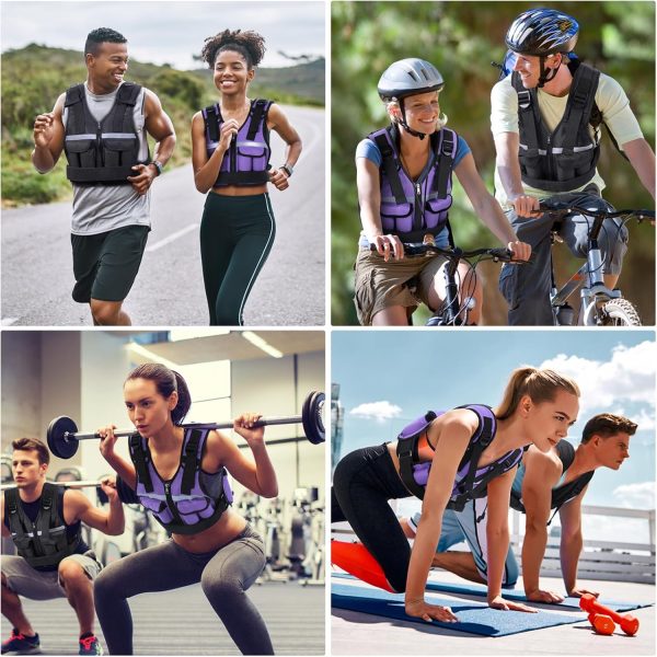 Adjustable Weighted Vest Weights Set: Sportneer 2-18 lbs/2-19 lbs Body - Image 7