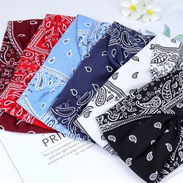 Wide Headbands for Women Knotted No Slip Head Bands Soft Turban Headband - Image 6