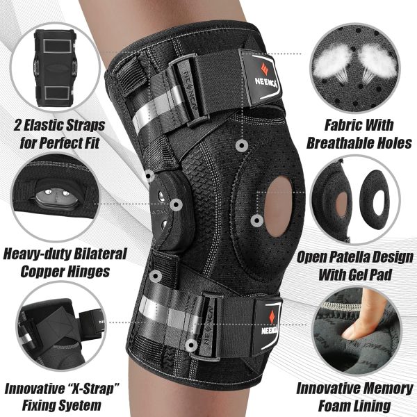 NEENCA Professional Knee Brace for Knee Pain, Hinged Knee Support with - Image 4