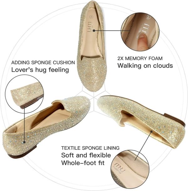 MUSSHOE Flats Shoes Women Comfortable Round Toe Memory Foam Women's Flats - Image 4