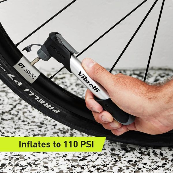 Mini Bike Pump - Presta & Schrader Bicycle Pump - 120 PSI Tire Pump for - Image 6
