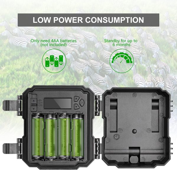 WOSPORTS Mini Trail Camera,24MP 1080P HD Game Hunting Camera Motion - Image 4