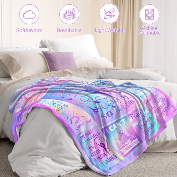 Gymnastics Gift for Girls, Gymnastics Blanket for Girls, Just A Girl Who - Image 4