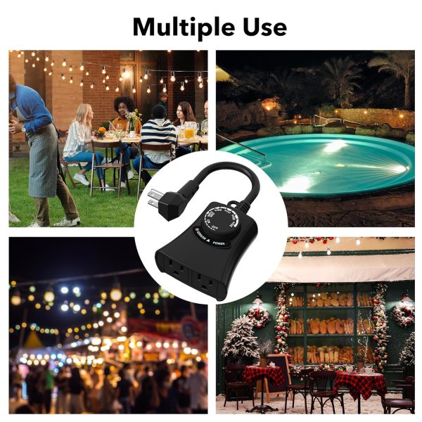 HBN Outdoor Light Timer Waterproof, Weatherproof Photocell Dusk to Dawn - Image 8