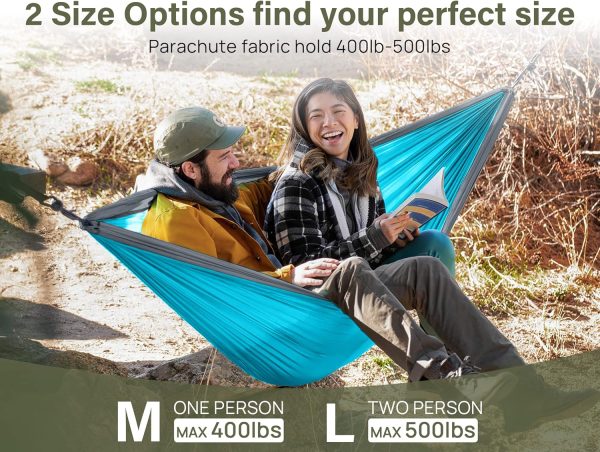 Kootek Camping Hammock, Camping Essentials, Lightweight Portable Double & - Image 2